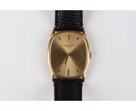 A Patek Philippe Genève Ellipse 18ct gold oval cased gentleman's wristwatch, Ref. 3846, the signed and jewelled 215 caliber m