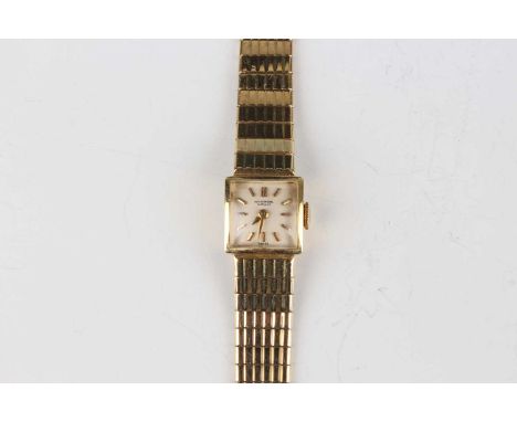 An International Watch Co (IWC) 18ct gold lady's bracelet wristwatch, with signed and jewelled C.431 caliber movement, the si