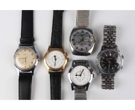A Ricoh Automatic steel cased gentleman's wristwatch, case width 3.4cm, together with a Timex Automatic steel backed gentlema
