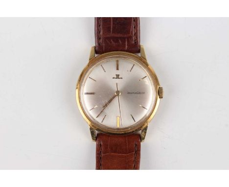 A Jaeger-LeCoultre 18ct gold circular cased gentleman's wristwatch, the signed and jewelled movement numbered '1531231', the 
