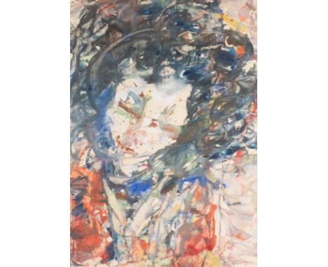 ANATOLIY TIMOFEEVITCH ZVEREV 1931 Moscow - Sviblovo District/ Moscow 1986 Frauenportrait A PORTRAIT OF A WOMAN Mischtechnik a