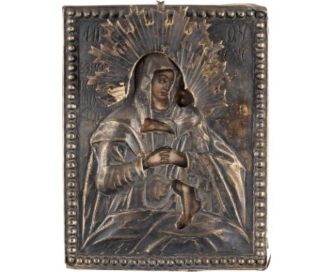 A MINIATURE ICON SHOWING THE MOTHER OF GOD 'SEEKING OF THE LOST' Russian, circa 1800 (icon), Russian, St. Petersburg, circa 1