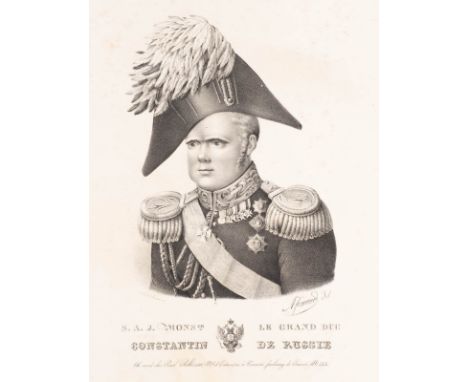 AUGUSTE FOUCAUD 1786 Périgueux (Dordogne) - 1864 Angoulême (after) Portrait des Großfürsten Konstantin Pawlowitsch A PORTRAIT