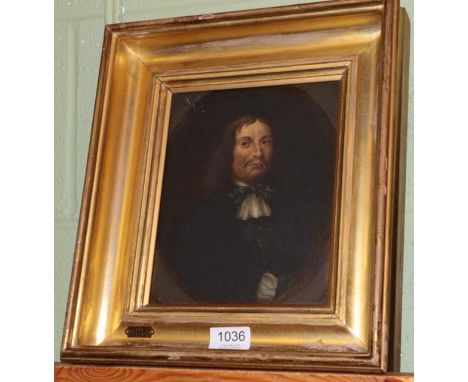 Dutch School, 19th century, portrait of a doctor, oil on panel, 21cm by 17cm