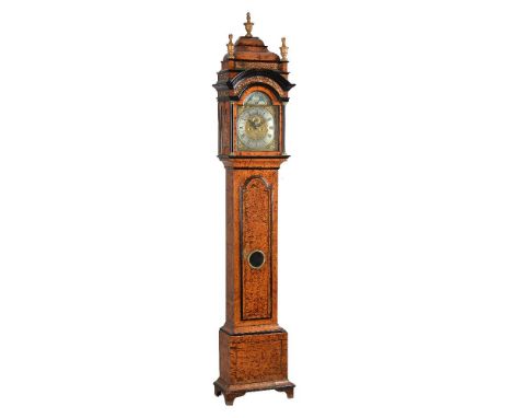 ϒA Dutch ‘mulberry’ veneered eight-day longcase clock with moonphase, Daniel Soos, Amsterdam, mid 18th century The five pilla