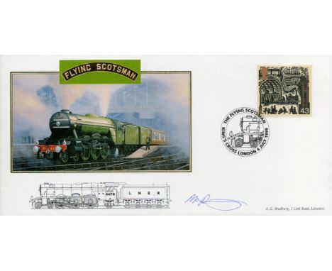 Mark Postlethwaite signed FDC. Flying Scotsman. L N E R. Single postmarked 4th July 1999. Good Condition. All autographs are 