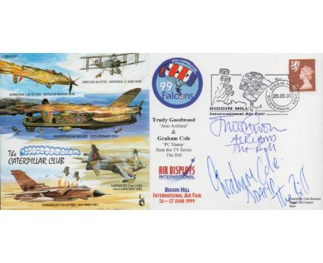 Graham Cole &amp; other signed FDC. Biggin Hill International Air Fair 26 27 June 1999. Single postmarked 26th June 99. Good 