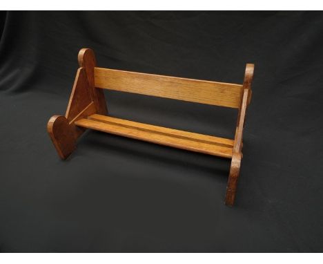 A light oak Arts & Crafts book trough