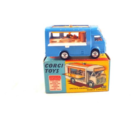 A boxed Corgi Toys 471 Smiths-Karrier mobile canteen with Joe's Diner decals