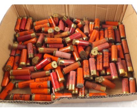 A collection of approx 150 12 bore paper cartridges, this item can only be purchased by someone with a current valid shotgun 