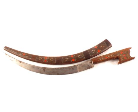 A Middle Eastern decorative dagger with scabbard