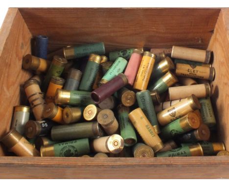 A collection of approx 100 12 bore paper cartridges, this item can only be purchased by someone with a current valid shotgun 