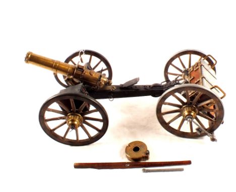 A model of a 19th Century Gatling gun, with lumber detailed model (as found)