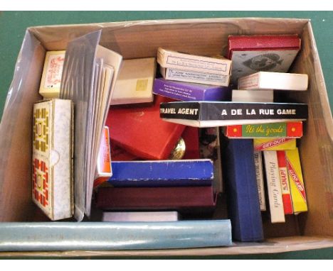 Seventy eight empty Brooke Bond albums and trade card sets, playing cards etc (two boxes)