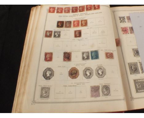 A stamp album to include Penny Black E1 Red Maltese Cross and four margins, SG12 6 pence (trimmed to shape) plus 19th and 20t