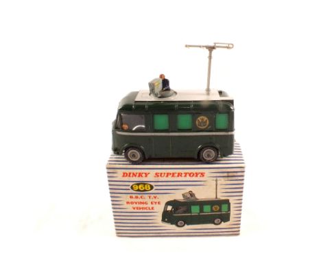A boxed Dinky Supertoys 968 B.B.C. T.V. roving eye vehicle with aerial and camera man