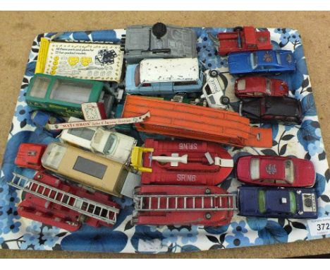 Die cast models including Dinky hovercraft, Corgi etc