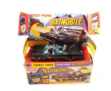 A boxed Corgi 267 Batmobile, with rockets