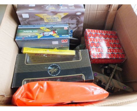 Mainly boxed Corgi aircraft, motorcycles etc (two boxes)