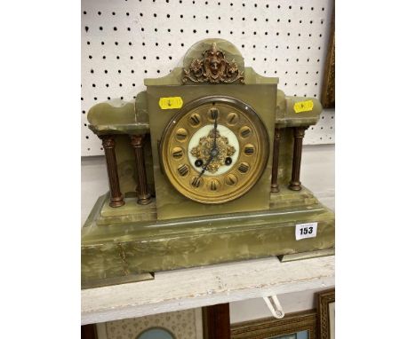 An Onyx mantle clock