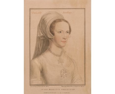 Francesco Bartolozzi, RA,  Italian 1727-1815- Portraits from His Majesty's Collection, after Holbein; stipple engravings prin