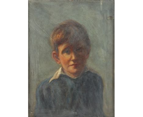 M Hill (English 20th Century)/Portrait of a Boy/signed/oil on canvas, 40cm x 30cm/M Day/Figure in a Landscape/oil on canvas/R