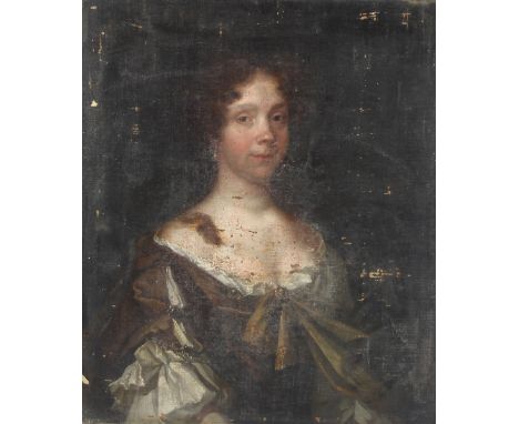 18th Century English school/Portrait of a Woman/in a brown dress/oil on canvas, 75cm x 63cm Condition Report: This was a good