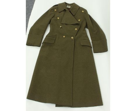 A British army greatcoat, Royal Berkshire Regiment, Hawkes & Co label dated 2.10.36 
