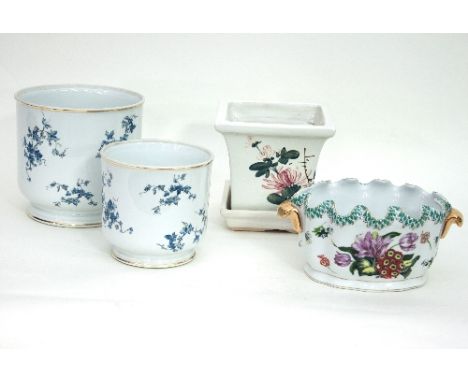 Four ceramic flower vases