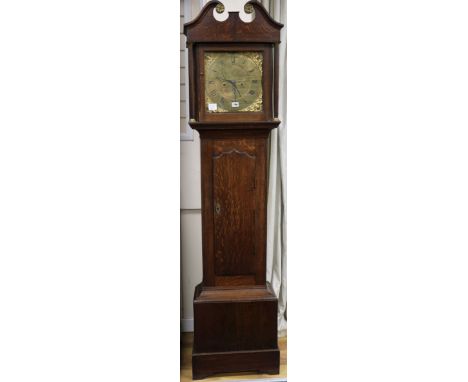 Jolm Coates of Cirencester - a mid 18th century oak 8 day longcase clock H.199cm