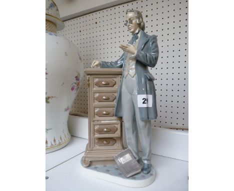 Lladro figure of a Scholar, 32cm in Height 