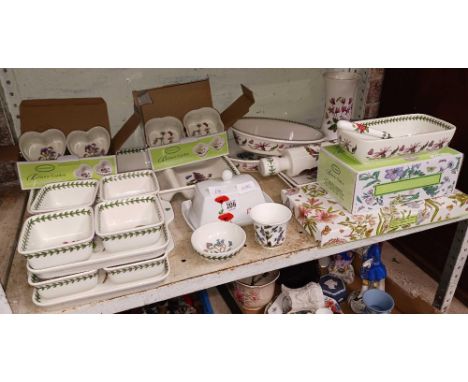 SHELF OF PORTMEIRION, BOTANIC ROSES CHINAWARE