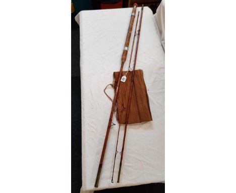 VINTAGE SPLIT CANE FISHING ROD BY ASPENDALES MANOR WORKS REDDITCH
