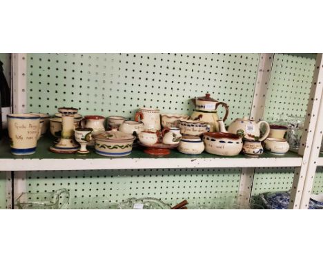 SHELF OF TORQUAY WARE