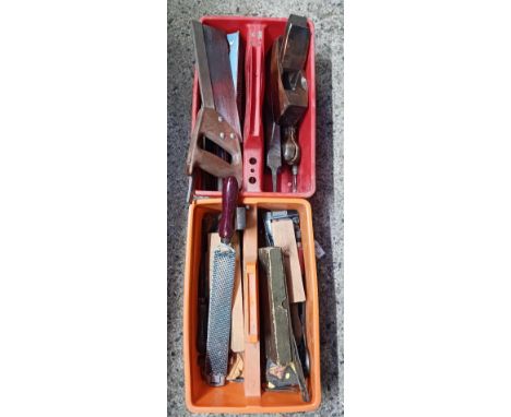 2 PLASTIC TRUGS OF MISC HAND TOOLS