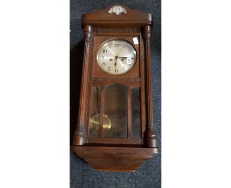 OAK PENDULUM WALL CLOCK