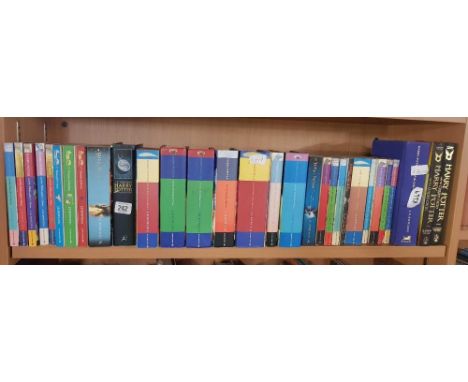 SHELF OF HARRY POTTER BOOKS, SOME FIRST EDITIONS