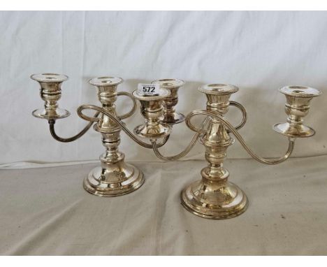 PAIR OF LIGHT EP CANDELABRA