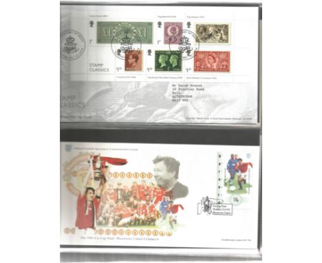 79 FDC with Stamps and various FDI Postmarks, housed in a WH Smiths First Day Cover Album, Including The Gruffalo 2019, Engla