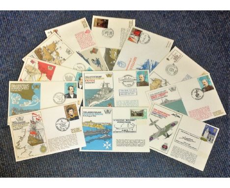 Royal Navy and Ship Collection 12 interesting nautical FDCs dating early seventies includes 300th Anniversary Battle of Soleb