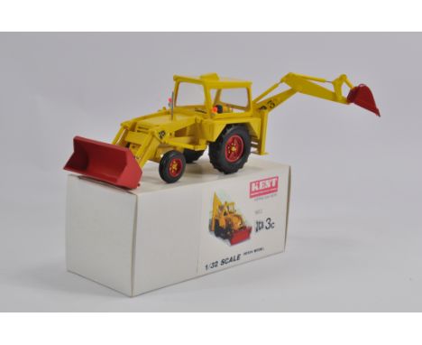 Rare Kent Construction Models 1/32 Scale JCB 3C Backhoe Loader. Resin Made Model is Hard to Find. Mint in Box.