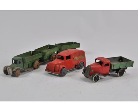 Tinplate Commercial group including Chad Valley issue. Fair to Good. (3)