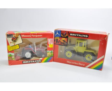 Britains Tractor Duo including MF595 and MB Trac. Both Near Mint in Good Boxes. (2)