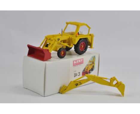 Rare Kent Construction Models 1/32 Scale JCB 3 Backhoe Loader. Resin Made Model is Hard to Find. Mint in Box.