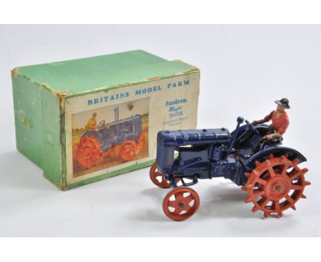 Britains 127F Fordson Major Tractor. Metal Wheels. Missing Exhaust but otherwise Very Good in Fair Box.