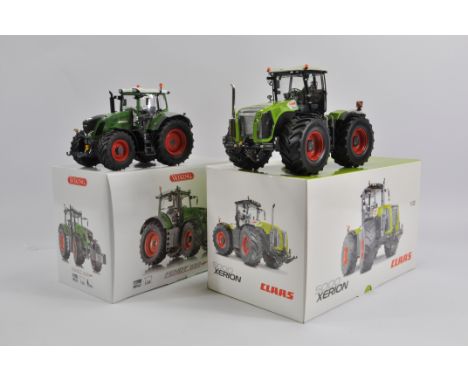 Wiking 1/32 Scale Claas Xerion 5000 Tractor Plus Fendt 828. Both Mint in Excellent Boxes. (2)