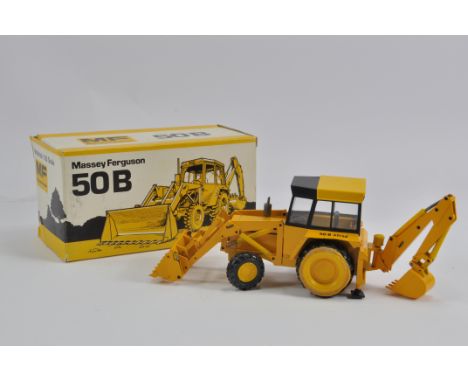 Scarce Conrad 1/35 Scale Massey Ferguson 50B ALLRAD Backhoe Loader. Wheel Melt but Near Mint in excellent Box.