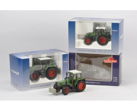 Trio of Fendt Tractor Models including Schuco Fendt 626 and Fendt 211 plus Weise Fendt 615. All Near Mint with boxes. (3)