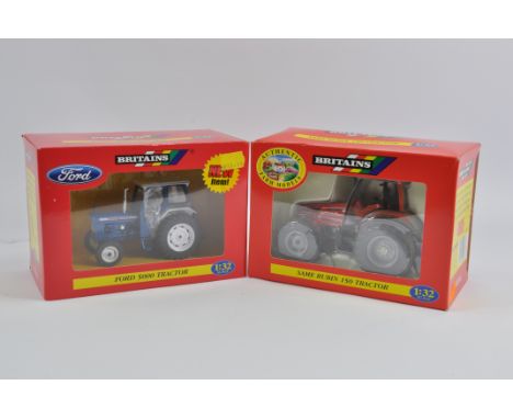 Britains Ford 5000 and SAME Rubin 150 Tractor. Mint in Excellent Boxes. (2)