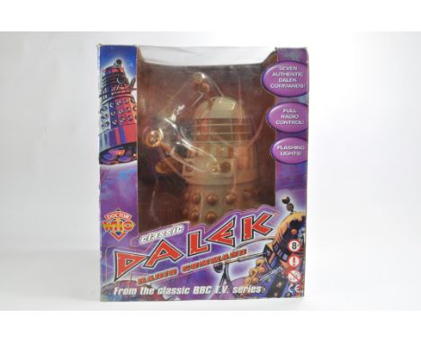 An interesting Large Scale now hard to find BBC issue RC Model of a Dr Who Dalek. Untested but never removed from box. Hence 